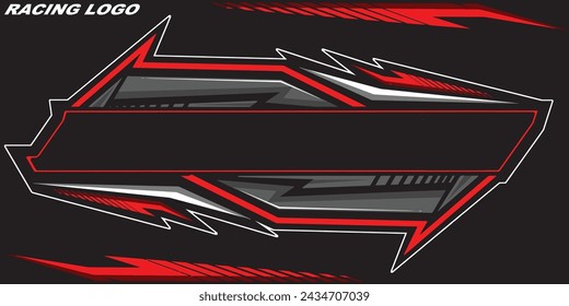 Contorno y logo de carreras pintado. Aislado en el fondo negro, para el diseño de la camiseta, impresión y para propósitos de negocio.