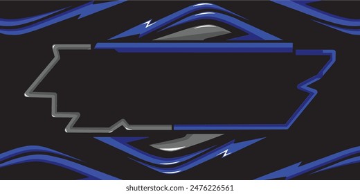 Outline and painted racing logo. Isolated in black background, for t-shirt design, print and for business purposes.