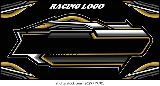 Contorno e logotipo de corrida pintado. Isolado em fundo preto, para desenho de camisetas, impressão e para fins comerciais.