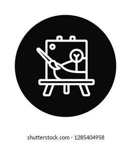 Outline Painting vector icon isolated on white background. Linear symbol for mobile app and web design. Editable stroke
