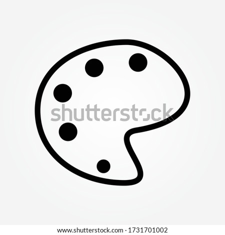 outline palet sign icon vector design.
