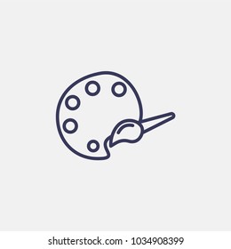 Outline palette icon.illustration isolated vector sign symbol