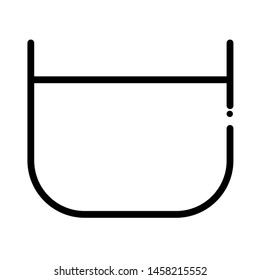 outline pan icon, editable vector