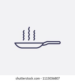 Outline pan icon illustration,vector kitchen sign symbol