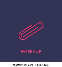 Outline paper clip icon.paper clip vector illustration. Symbol for web and mobile