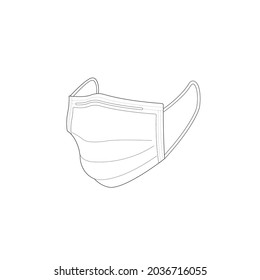 Outline paper filter white mask