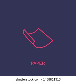 Outline paper icon.paper vector illustration. Symbol for web and mobile