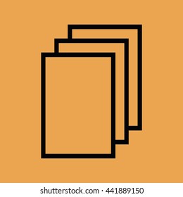 Outline paper note icon