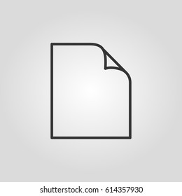 Outline  paper  web icon ilustration vector symbol