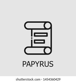 Outline papyrus vector icon. Papyrus illustration for web, mobile apps, design. Papyrus vector symbol.