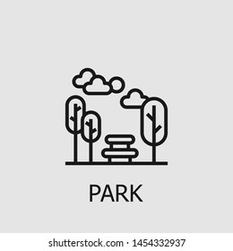 Outline park vector icon. Park illustration for web, mobile apps, design. Park vector symbol.