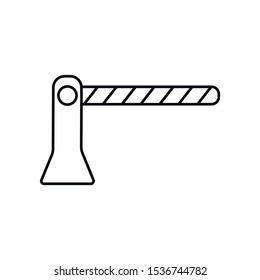 Outline parking barrier icon illustration vector symbol