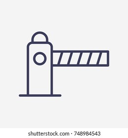 Outline parking barrier  icon illustration vector symbol