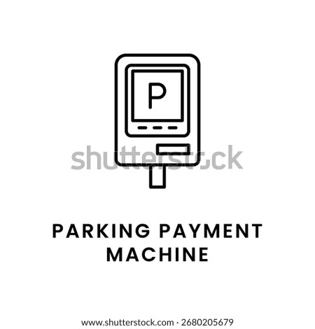 Outline Parking Payment Machine Icon