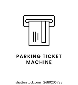 Ícone da máquina do bilhete de estacionamento do esboço