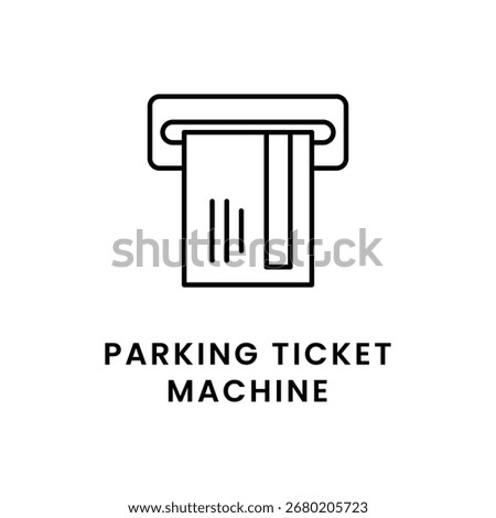 Outline Parking Ticket Machine Icon
