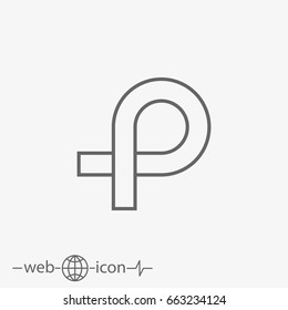 outline parking vector icon
