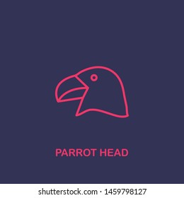 Outline parrot head icon.parrot head vector illustration. Symbol for web and mobile