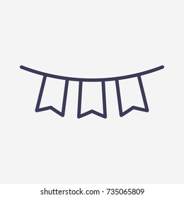 Outline party flags icon icon illustration vector symbol