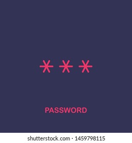 Outline password icon.password vector illustration. Symbol for web and mobile