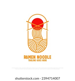 diseño del logo de pasta tallable vector, logotipo de comida y bebidas de ramen icono ilustración vectorial, plantilla del logotipo del restaurante japonés