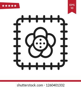 Outline Patch vector icon