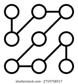Icono de patrón de contorno para diseño abstracto, reconocimiento y repetición.