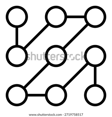 Outline pattern icon for abstract design, recognition, and repetition.