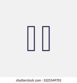 Outline pause icon illustration isolated vector sign symbol