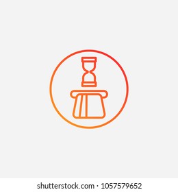 Outline payment processor icon.gradient illustration isolated vector sign symbol