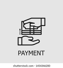 Outline payment vector icon. Payment illustration for web, mobile apps, design. Payment vector symbol.