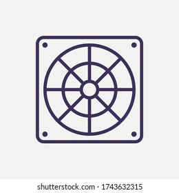 Outline pc cooler icon. pc cooler vector illustration. Symbol for web and mobile