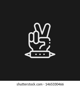Outline peace vector icon. Peace illustration for web, mobile apps, design. Peace vector symbol.