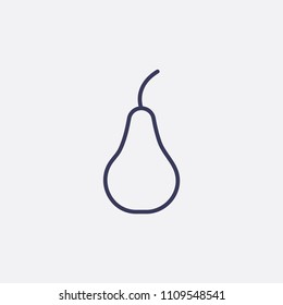 Outline pear icon illustration,vector fruit sign symbol