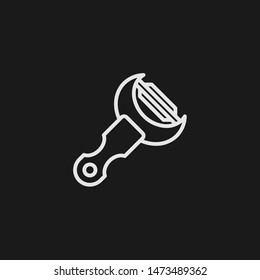 Outline peeler vector icon. Peeler illustration for web, mobile apps, design. Peeler vector symbol.