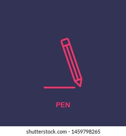 Outline pen icon.pen vector illustration. Symbol for web and mobile