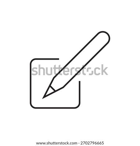 Outline pen or pencil icon editing a document for modification.
