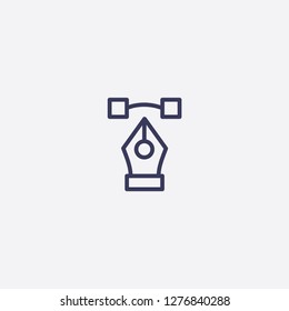 Outline pen tool icon illustration isolated 
 vector sign symbol