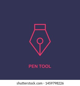 Outline pen tool icon.pen tool vector illustration. Symbol for web and mobile