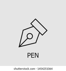 Outline pen vector icon. Pen illustration for web, mobile apps, design. Pen vector symbol.