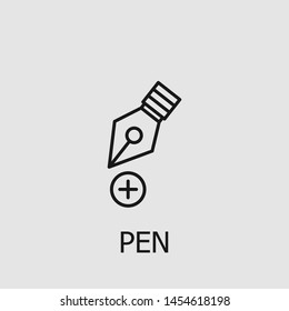 Outline pen vector icon. Pen illustration for web, mobile apps, design. Pen vector symbol.