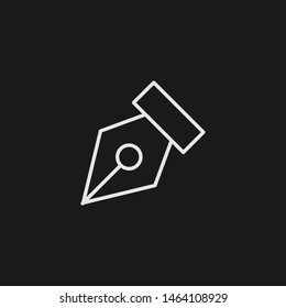 Outline pen vector icon. Pen illustration for web, mobile apps, design. Pen vector symbol.
