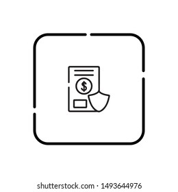 Outline penalty vector icon. Isolated black simple line element illustration from gdpr concept. Editable vector stroke penalty icon on white background
