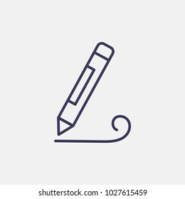 Outline pencil icon illustration isolated vector sign symbol