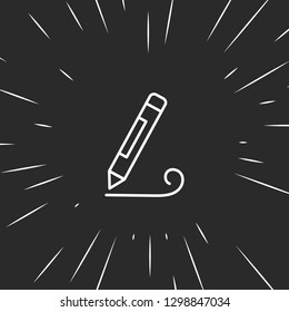 Outline pencil icon illustration isolated vector sign symbol