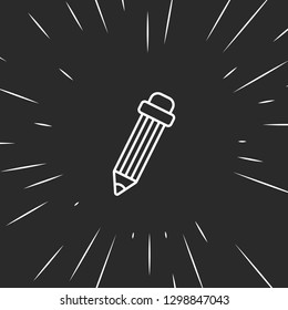 Outline pencil icon illustration isolated vector sign symbol