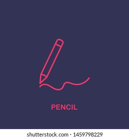 Outline pencil icon.pencil vector illustration. Symbol for web and mobile