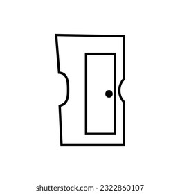 Outline Pencil sharpener design for web or mobile app