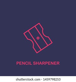 Outline pencil sharpener icon.pencil sharpener vector illustration. Symbol for web and mobile