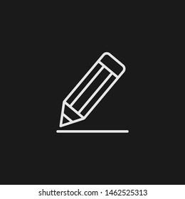Outline pencil vector icon. Pencil illustration for web, mobile apps, design. Pencil vector symbol.